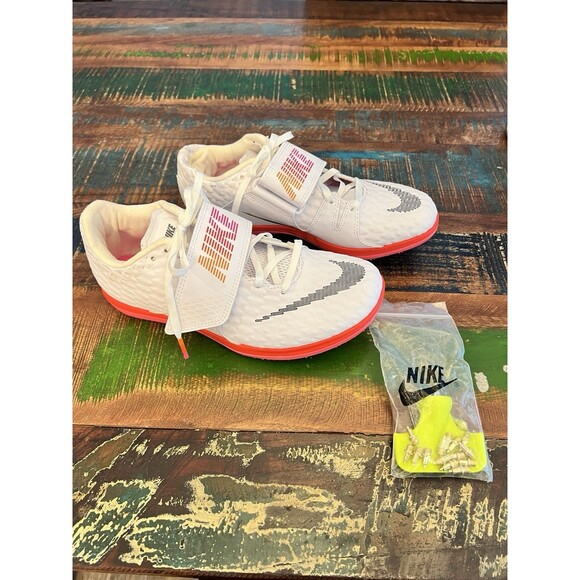 Nike White and Neon Red Athletic Shoes - Picture 2 of 16